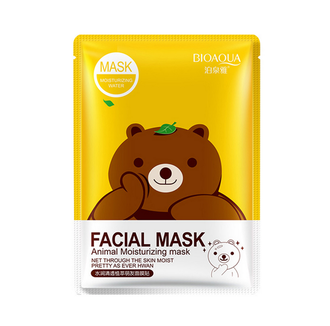 Коллагеновая маска с экстрактом зелёного чая BIOAQUA Animal Facial Mask Collagen
