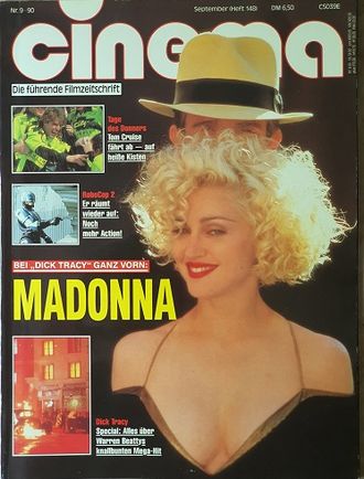 Cinema Magazine September 1990 Madonna Cover, Tom Cruise, Иностранные журналы о кино, Intpressshop