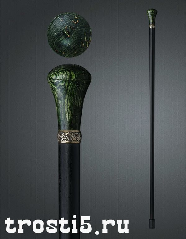 рукоять набалдашник зеленая трость