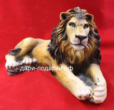 ЛЕВ - царь зверей  34*63см   5кг   полистоун Россия  4498/016784*