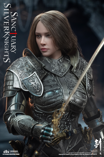 ПРЕДЗАКАЗ - Стражница святилища в серебряном - Коллекционная фигурка 1/6 SWORDS OF CHAOS - SILVER TEMPLE GUARDIAN (NICKEL SILVER EDITION) (SW003) - COOMODEL ?ЦЕНА: 41900 РУБ.?