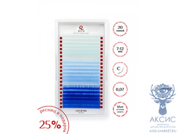 Ресницы Legend 3в1 "BLUE" MIX (разноцветные)