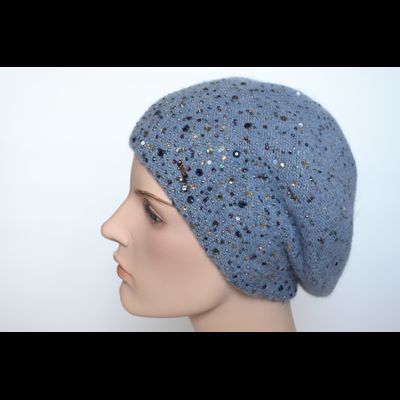 Женский берет стразы Сваровски Vizio Италия 6917 голубой фото
