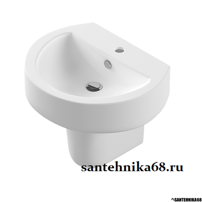 Умывальник тюльпан c полупьедесталом Sanita Luxe Best-55 с отверстием
