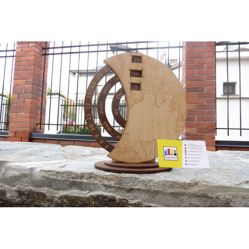 календарь с фото из фанеры