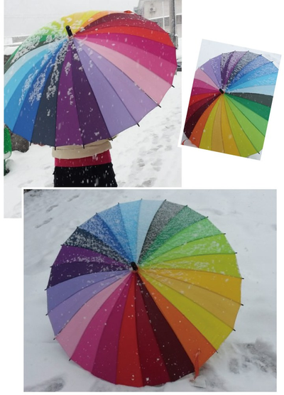 Зонт-трость "Радуга" 24 цвета
