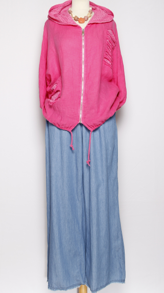 Брюки "Джинс палаццо" голубые р.46-50, р.48-54