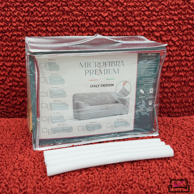 Чехол на 3х местный диван Микрофибра Терракот. Защита мягкой мебели от животных.