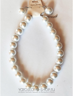 Б-171. Комплект бусы из жемчуга и серьги