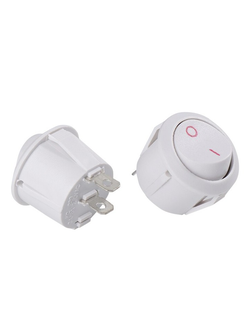 Микро выключатель круглый (белый)