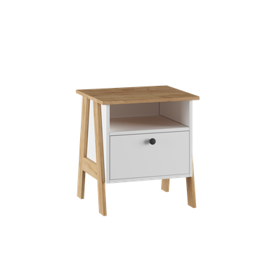 Теодора Тумба ПВШ Белый/Дуб крафт