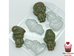 Форма пластик Малыши МИНИ #2 / танкист, солдат, полицейский