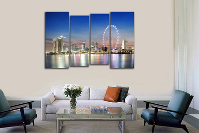 Модульная картина "Великолепие Сингапура"