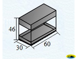 Аквариум 70л. со светильником 60*46(h)*30 без ламп