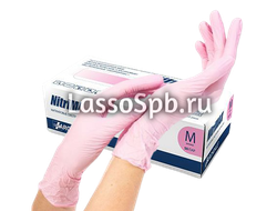 Перчатки Нитриловые Nitrimax Розовые 50 пар размер M