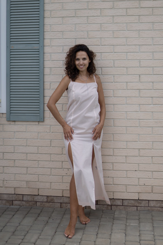 Сорочка из батиста (персиковая)