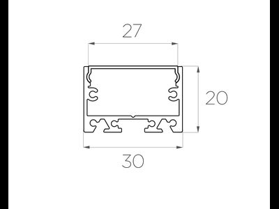 Алюминиевый профиль 4L-3020-S ANOD
