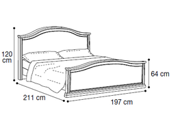 Кровать "Gendarme" с изножьем 180х200 см