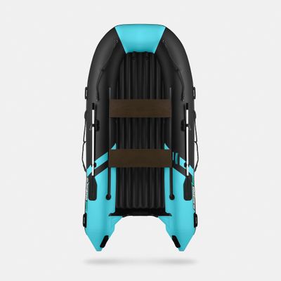 Моторная лодка GLADIATOR E380S черно-бирюзовый