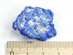 Азурит, необработанный "дикий" образец, Россия, Челябинская обл., Михеевское  месторождение (32*29*17 мм, 13,2 г) №28305