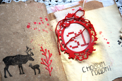 ФП штамп "Олень с олененком"