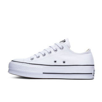 Кеды Converse All Star Low Top на платформе белые