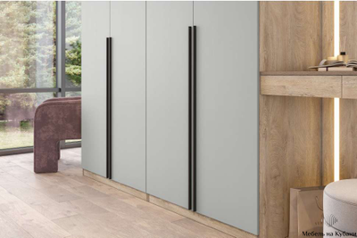 Этна шкаф Ш 57*50 Дуб эндгрей/Софт грей с зекралом