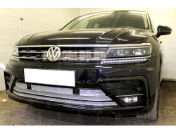 Защита радиатора Volkswagen Tiguan II (SportLine) 2016- (5 частей) chrome низ PREMIUM
