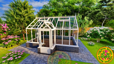 Теплица из алюминия и стекла ЕЛИЗАВЕТА L 5х4