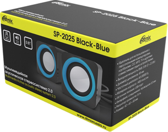 Колонка для компьютера или ноутбука Ritmix SP-2025 (черно-голубой)