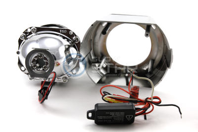 Бленда (маска) для линз 2.5 дюйма, F-Style с кольцом CREE (белый) 2 режима, 1шт