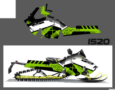 Наклейки на снегоход Polaris Axys Pro RMK 2016 2017 2018 2019 №1520