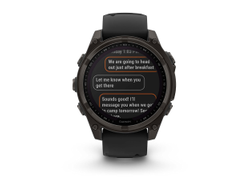 Умные часы Garmin Fenix 8 - 47 мм Solar, Sapphire, титановый угольно-серый DLC с черным ремешком (010-02906-11)