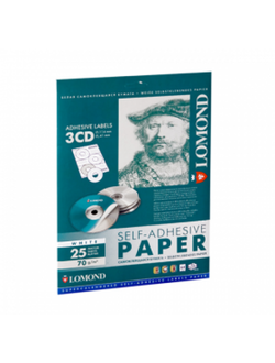 860001 Lomond Наклейки для CD  3шт/лист (1лист)