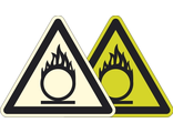 Фотолюминесцентный знак W11 «Пожароопасно. Окислитель»