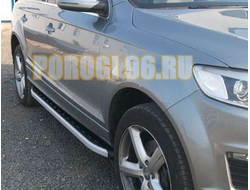 Пороги алюминиевые Alyans для Audi Q7 (2010-2015)