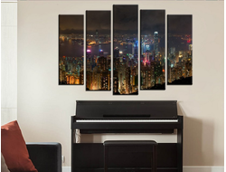 Модульная картина "Ночной Мегаполис"