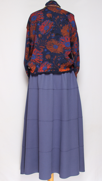 Юбка "ТРИКОТАЖ" джинс р.48-58