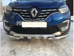 Защита переднего бампера G для Renault Kaptur (2020-...)
