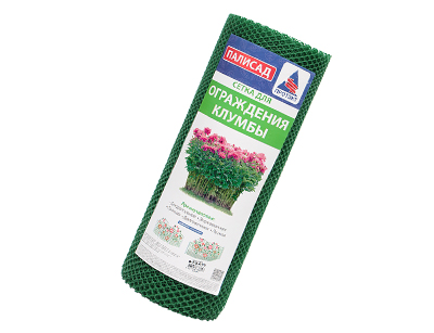 СЕТКА ДЛЯ ОГРАЖДЕНИЯ КЛУМБЫ Ф-7/0,4/10 (зеленый)