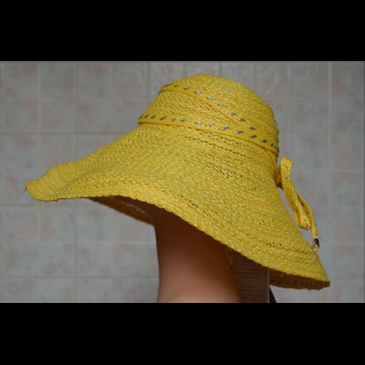 Желтая женская шляпа летняя Vizio Италия 5707 FF 3