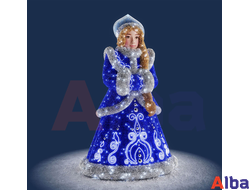 Световая фигура Снегурочка  золотая, h=3,1 м