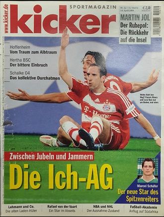 Kicker Magazine 14 April 2009 Иностранные журналы о футболе, Спортивные иностранные журналы