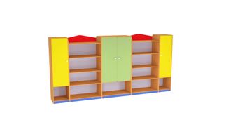 Шкаф-стенка для пособий размер  (д/ш/в 3264/400/1500)