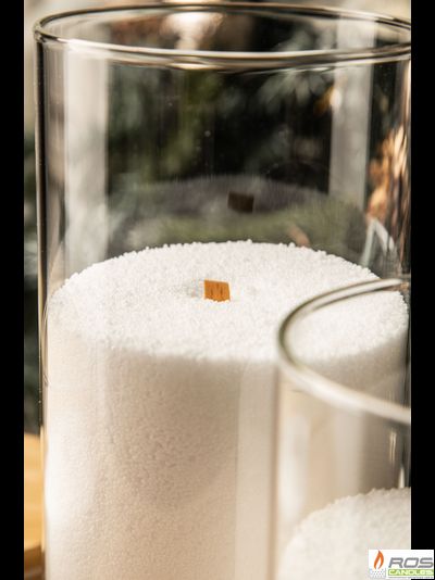 Колба/ваза 20 см с бамбуковой крышкой