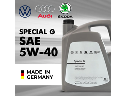 Масло моторное синтетическое VAG "Special G" 5W-40", 5л   GR52502M4/GS55502M4EUR