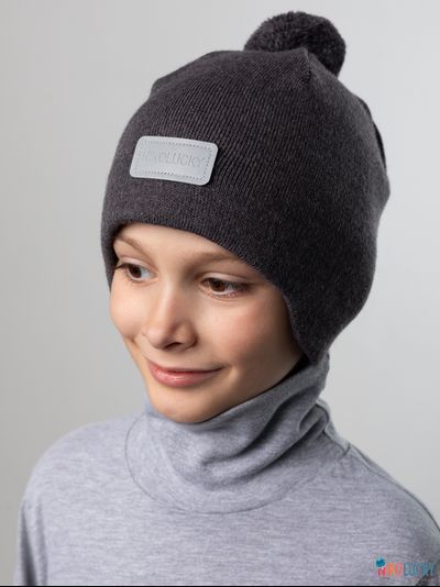 Шапка 24201-02 х/б подклад, графит 52-54