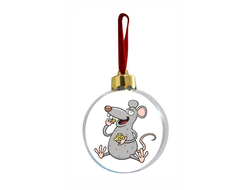 Новогодний ёлочный шар "Крыса" №6