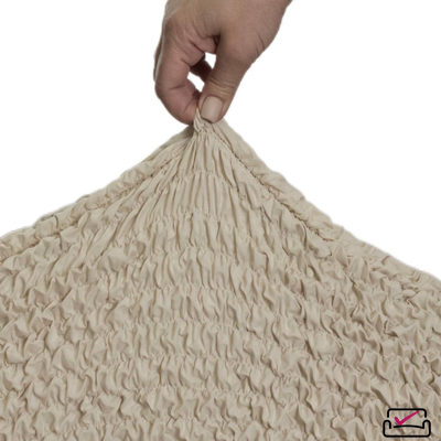 Чехол на 4хм диван Микрофибра Ваниль. Защита мягкой мебели от животных.