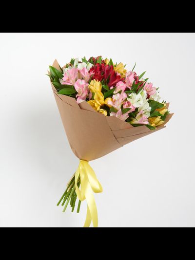Букет из 15 альстромерий (цвет на выбор)